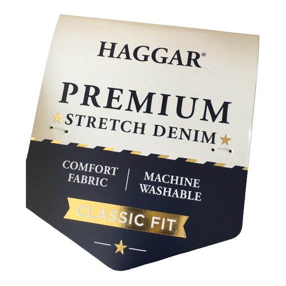 NWT 38 Haggar Flat Front Classic Fit Denim pants - Picture 9 of 12